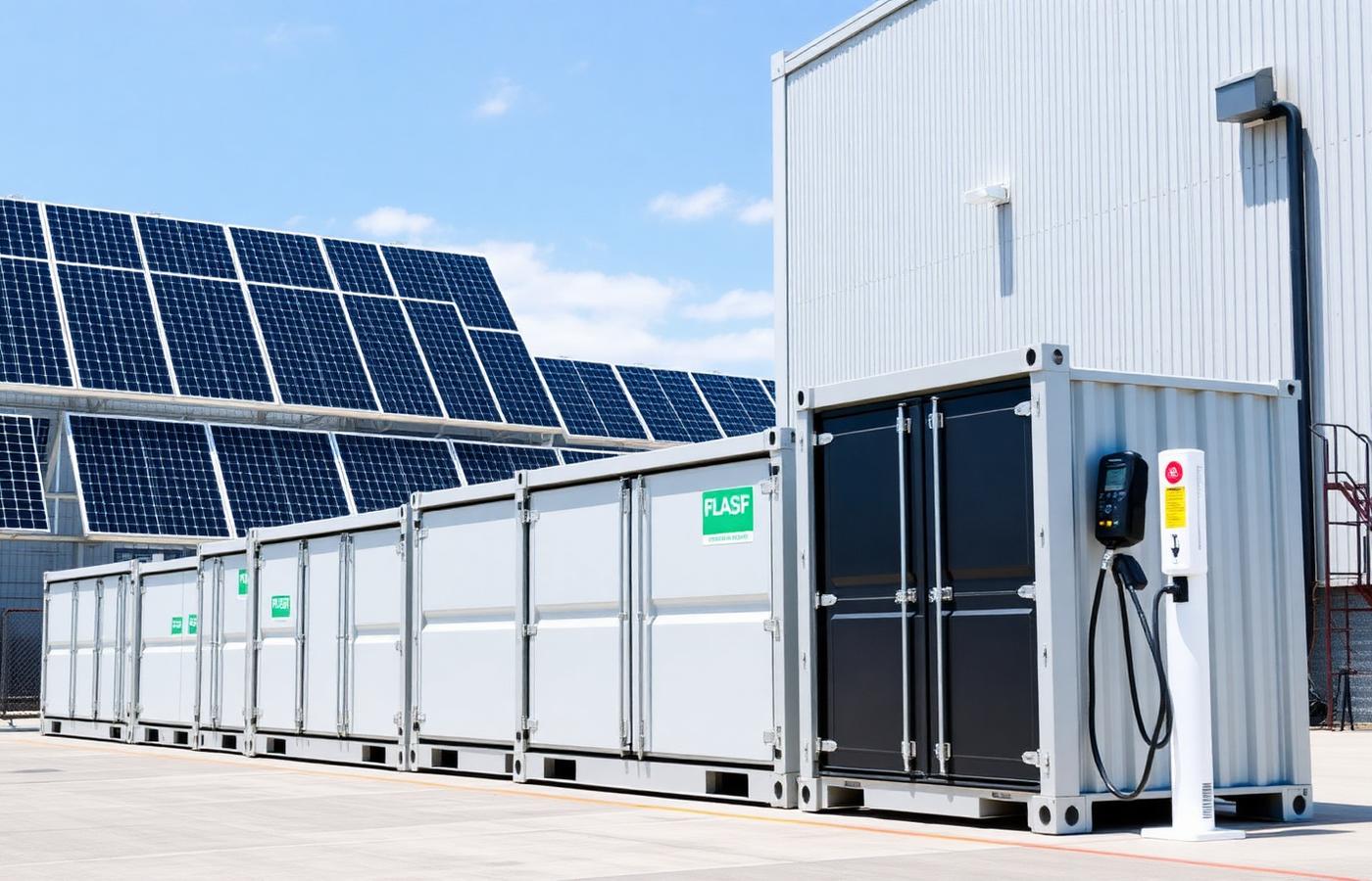 Batterijopslag bij commerciële locatie